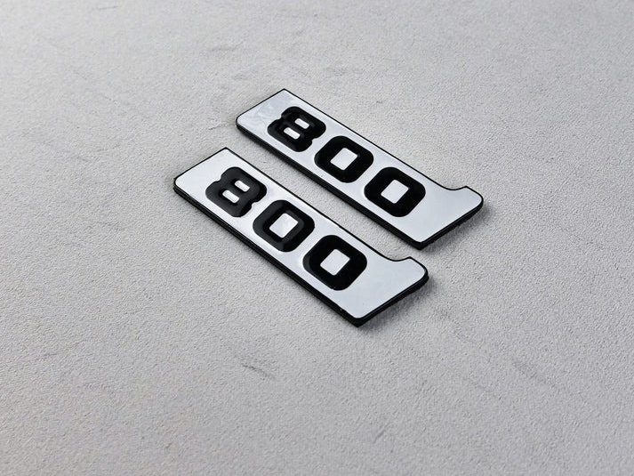 Mercedes-Benz W463 W463A G-Class Superwhite Fender Emblems 800 Logo Badges
